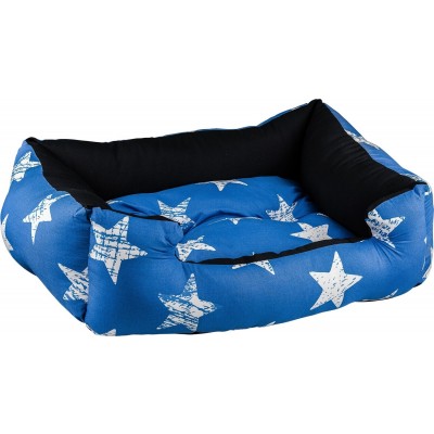 פטסלנד - מיטה מכותנה לכלב פטס פרוג'קט - כחול כוכבים