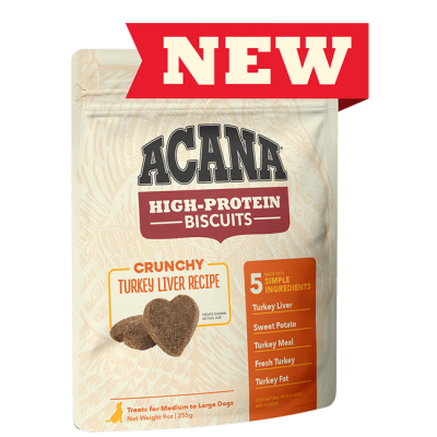 ACANA Crunchy High-Protein אקאנה קראנצ'י כבד הודו חטיף לכלבים עשיר בחלבון - 100 גרם