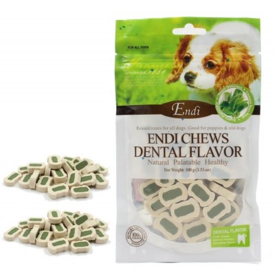 ENDI חטיף דנטלי לכלבים אנדי סנדוויץ תה ירוק - 100 גרם