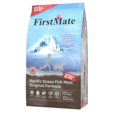  First Mate Pacific Ocean Fish Meal – Original Formula - פירסט מייט פסיפיק מזון ללא דגנים לכלבים מגזע קטן (כופתיות קטנות) - דגי אוקיינוס - שק 6.6 ק"ג 