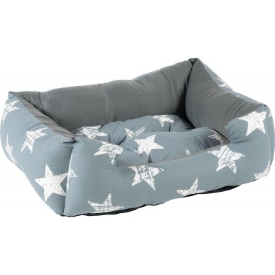פטסלנד מיטה לכלב מכותנה - אפור עם כוכבים