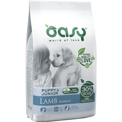 OASY - אואסי מזון יבש מלא לגורי כלבים מגזע בינוני וגדול - כבש - שק 2.5 ק"ג