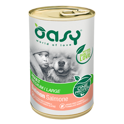 OASY - אואסי מעדן פטה לכלבים מגזע בינוני וגדול - סלמון