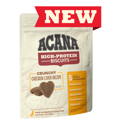 ACANA Crunchy High-Protein אקאנה קראנצ'י כבד עוף חטיף לכלבים עשיר בחלבון - 100 גרם