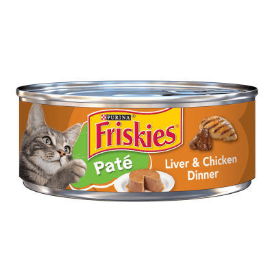 friskies פריסקיז - שימורי מעדן פטה כבד ועוף לחתול - 156 גרם