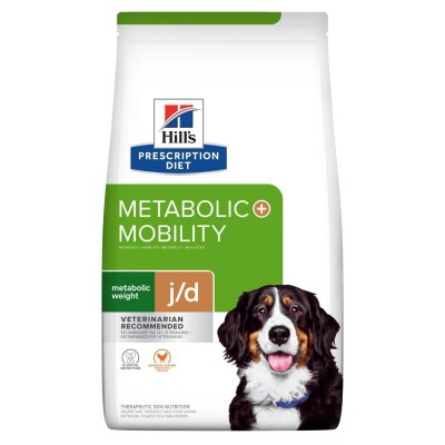 הילס מטבוליק מוביליטי לכלב 12 ק"ג לטיפול בעודף משקל ותמיכה במפרקים - Hill's metabolic mobility