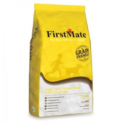  First Mate Cage Free Chicken Meal & Oats Formula - פירסט מייט מזון מופחת דגנים לכלב - עוף - שק 11.4 ק"ג